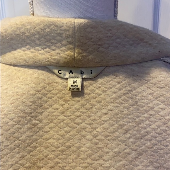 CAbi Jackets & Coats Cabi Cream Colored Quilted Jacket Poshmark